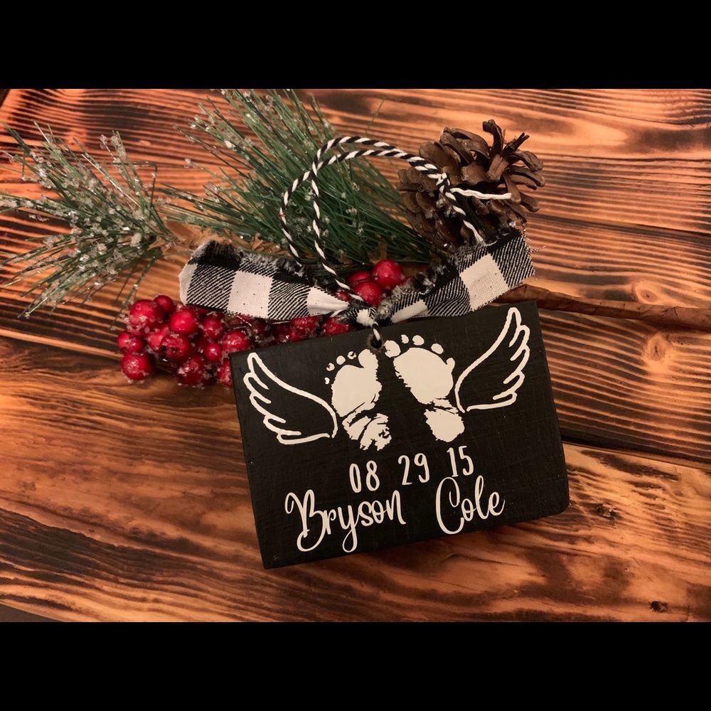Personalized memorial Christmas Ornament